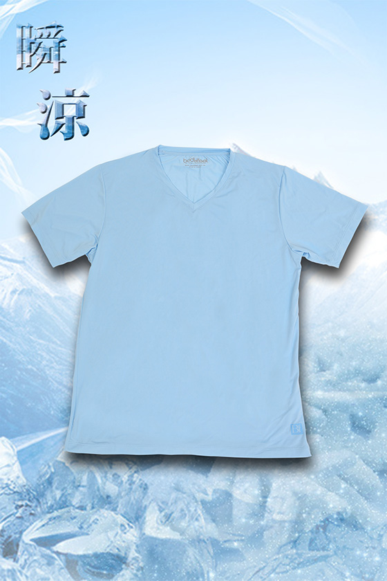 bodyfeel体感服飾複合機能涼感衣系列 男款-V領T恤產品主圖